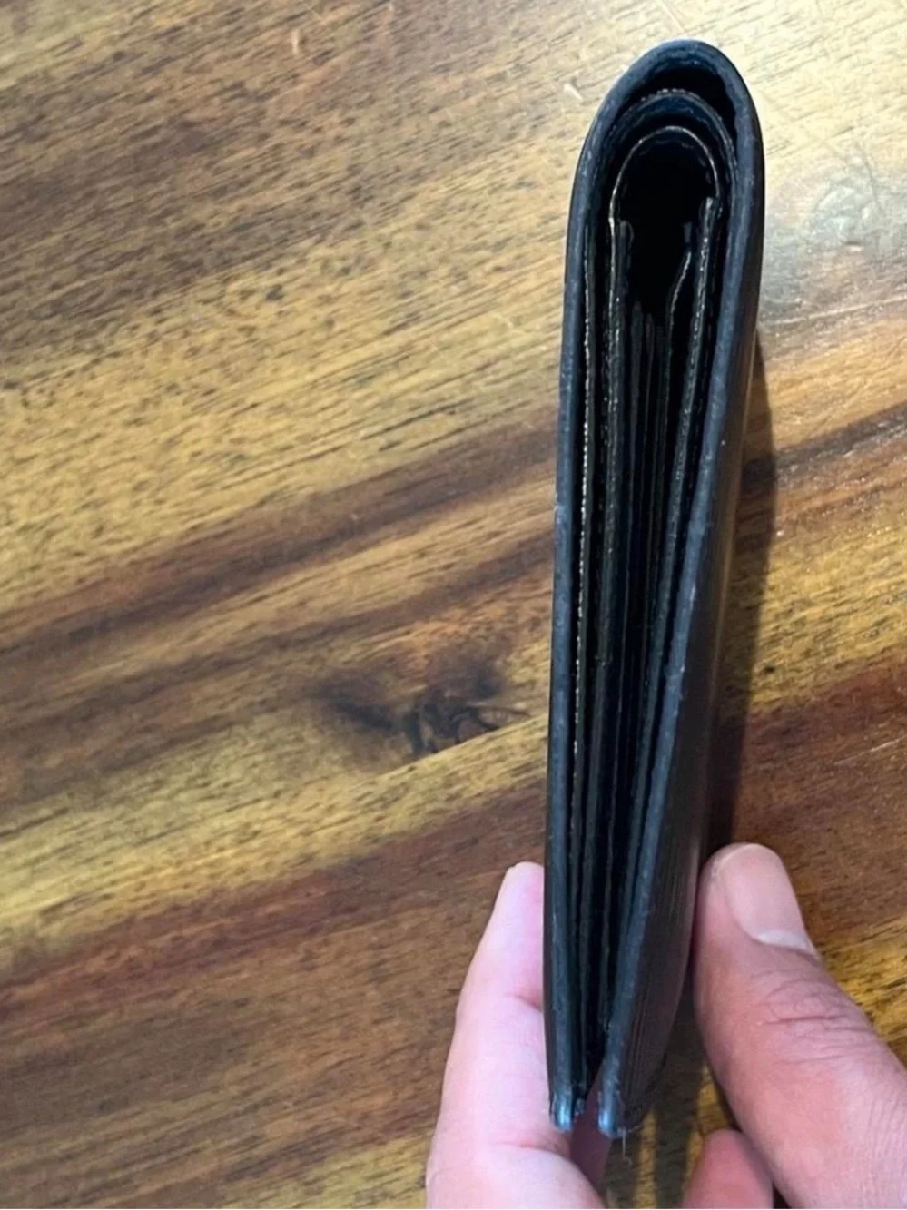 Louis Vuitton Black Epi Leather Bi-Fold Card Wallet